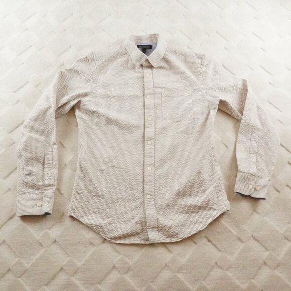 Banana Republic Cream Casual Button Down Shirt - Picture 1 of 12